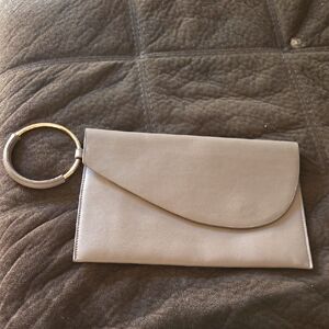 Urban Originals Taupe Clutch with Silver Ring